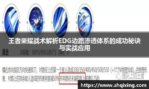 王者荣耀战术解析EDG边路渗透体系的成功秘诀与实战应用